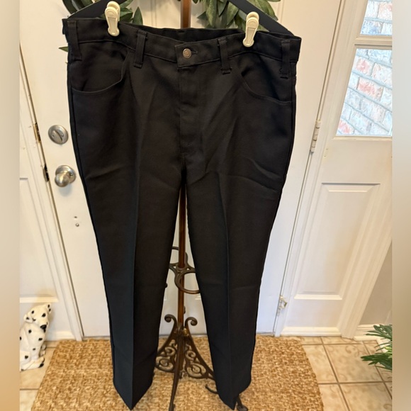 Vintage 1970s Levi’s 517 Sta Prest Bootcut Black Dress Pants Trousers 36 X 31 34